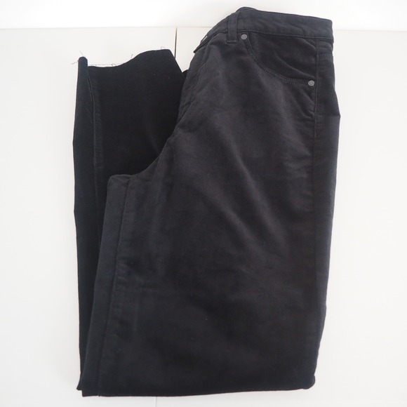 NWT Talbots Corduroy Straight Leg Black Pants Women's Size 8 Classic 5 Pocket - Picture 8 of 9